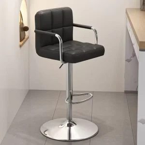 Modern Minimalist Bar Stools High Back Bar Chairs Height Adjustable Bar Stools Swivel Bar Stools for Home Use Bar Stools