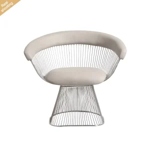 Modern Minimalist Comfort Lazy Sofa Armchair Stainless Steel Living Room Lounge Chair for Home Hotel Villa