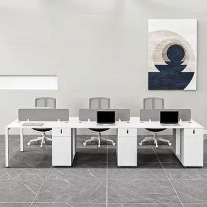 Modern Minimalist Commercial Office Desk Chair Combination Cable Box Screen Paint Free Finish Panel Material HD 0D 03