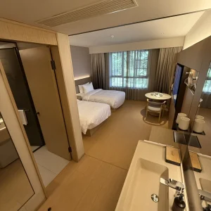 Modern Minimalist Complete Suite Solid Wood Hotel Bedroom Sets for Urban Standard Rooms
