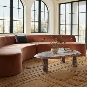 Modern Minimalist Curved-shaped Shopping Mall Living Room Clothing Store Beauty Salon Multi-person Soft Sofa