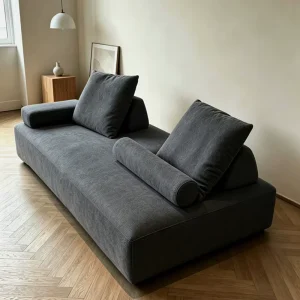 Modern Minimalist Double sided Tatami Fabric Two Seat Sofa Small Living Rooms Detachable Washable Armless Straight line Sofa