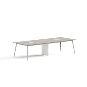 Modern Minimalist Eco Powder Coated MDF Top Cold Rolled Steel Legs 8 Seater Rectangular Conference Table Office Workshop