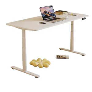 Modern Minimalist Electric Height Adjustable Desk Four Memory Settings Smart Standing Sitting Office Computer Metal