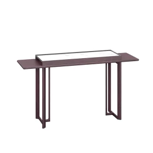 Modern Minimalist Entryway Hallway Accent Table Wooden Console Table with Marble Top