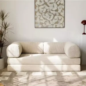 Modern Minimalist Flip Vacuum Compression Sofa Bed Convertible Compressed Sleeper Sectional for Living Room Sofa Chouch Fabric