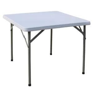 Modern Minimalist Foldable Plastic Mahjong Table with Folding Metal Legs for 4 Players Universal Durable Entertainment Use
