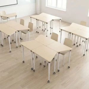 Modern Minimalist Foldable Training Table Multi Purpose Design for Office Training Home Online Courses Community Education