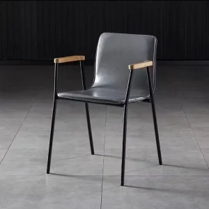 Modern Minimalist Industrial Leather Eco Friendly Metal School Chairs for Office and Home Use