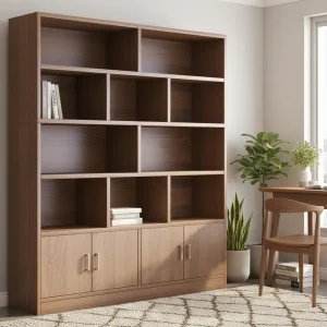 Modern Minimalist Industrial Storage Shelf Multi Functional Display Rack Open Bookshelf Freestanding Eco Friendly Durable