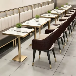 Modern Minimalist Iron Chinese Restaurant Hotpot Eatery Casual Diningwall side Booth Seating Sofas Milk Tea Shop Caf Western