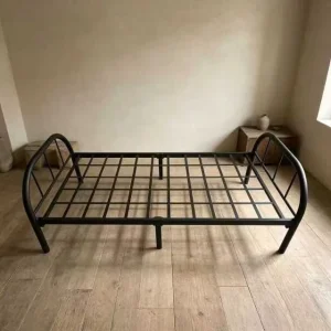 Modern Minimalist Iron Double Bed for Bedrooms Hotels Apartments School Dormitories