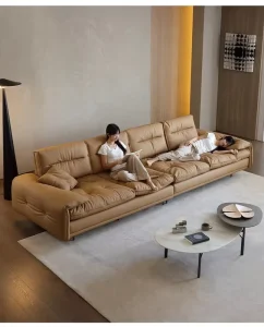 Modern Minimalist Leather Comfort Experience Modular Design Sofa Direct Sales Studio Foshan Factory Production