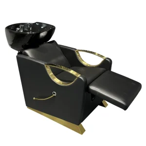 Modern Minimalist Leather Salon-style Seated Rapid-flush Chair Shampoo Bed Flushable Shampoo Chair