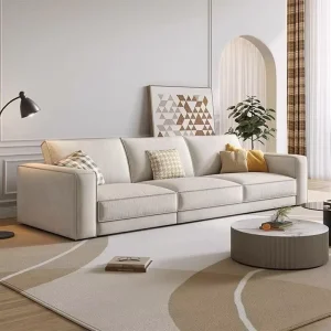 Modern Minimalist Living Room Sofas Set Furniture L Shape 2 3 Seater Corduroy Compression Foam Sectional Comfortable Home Design