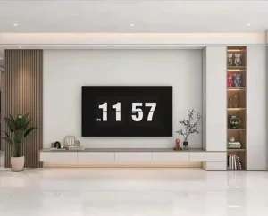 Modern Minimalist Living Room TV Wall Cabinet with Wooden Design Storage Functions Eco Friendly & Durable Furniture TV Stand