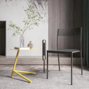 Modern Minimalist Low Coffee Table for Living Room and Office Decorative Home Furniture with Glass Top and Steel Frame