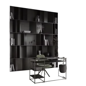 Modern Minimalist Luxury Modular Custom Metal Aluminum Wall Mounted Portable Eco Friendly Living Room Office Bookcase Bookshelf
