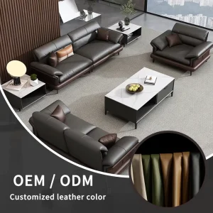 Modern Minimalist Luxury Style Reclining Office Sofa Set for Home Hotel or Office Furniture for Living Room Lounge