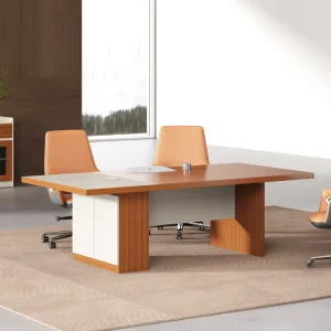 Modern Minimalist Melamine Conference Table for Office and Home Office Conference Room Use Extendable Meeting Table