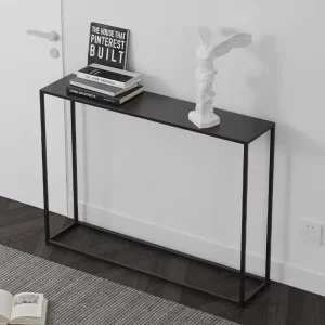 Modern Minimalist Metal Console Table for Living Room Entryway Apartment Hotel Durable Storage Home Furniture