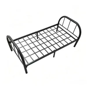 Modern Minimalist Metal Double Bed Suitable for Bedrooms School Dormitories Construction Site Staff Dormitories