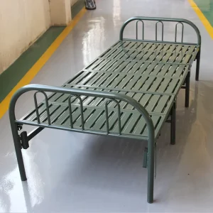 Modern Minimalist Metal Folding Bed Six fold Single Bed Portable Lightweight for Dormitories Living Rooms Outdoor Camping