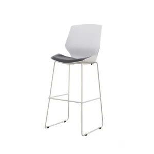 Modern Minimalist Metal High-Stool Bar Chair Non-folding for Milk Tea Coffee Shops Restaurants Front Desk Reception