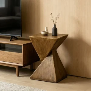 Modern Minimalist MgO End Table Eco Friendly Indoor Outdoor Sofa Side Table for Home Hotel Entry Villa Living Room Furniture