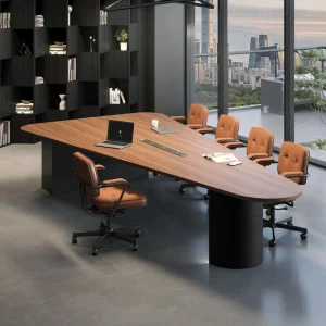 Modern Minimalist Modular Extendable Square Conference Table MDF Office Desk Strip Light Luxury Creative Large Board School