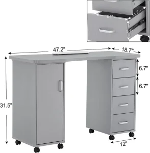 Modern Minimalist Nail Salon Nail Table with Handles and Drawers Factory Direct Supply for Living Room