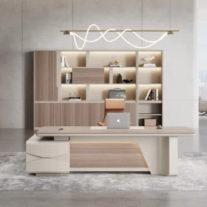 Modern Minimalist Premium Executive Desk & Chair Set Boss Office Furniture for President Supervisor & Manager