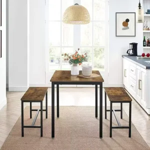 Modern Minimalist Restaurant & Caf Dining Tables and Chairs Detachable Combo PVC Material Table Chair Set Furniture