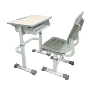 Modern Minimalist School style Desk Chair Set for Secondary Students ABS Material Adjustable Height Study Combo for School