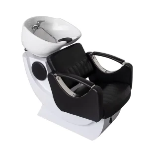 Modern Minimalist Seated Shampoo Chair with Water-flushing High-density Sponge Forward/backward Adjustment for Salons