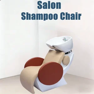 Modern Minimalist Semi Reclining Shampoo Bed for Hair Salons Professional Hairdressing Shampoo Station Seated Shampoo Chair