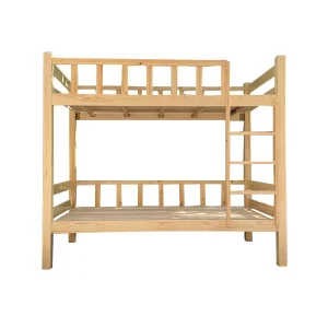 Modern Minimalist Solid Wood Bunk Bed Double Bed Student Dormitory Bedroom Home Furniture Eco-Friendly Slatted Base Disassembly