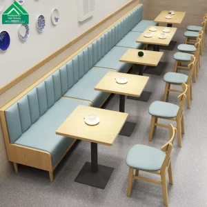 Modern Minimalist Solid Wood Cafe Furniture Set Square Table with Chairs for Restaurant and Lounge Decor