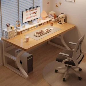 Modern Minimalist Solid Wood Computer Desk Eco Friendly Home Office & Study Desk with Storage
