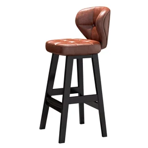 Modern Minimalist Solid Wood Height Adjustable Bar Stool for Bar Furniture Commercial Use