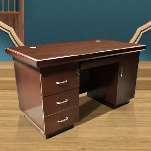 Modern Minimalist Solid Wood Manager Computer Desk Set with Eco friendly Design for Commercial Use