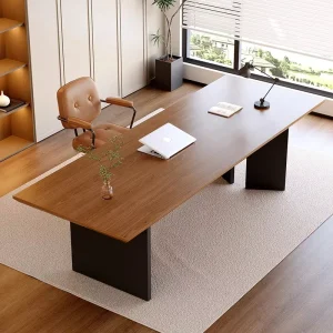 Modern Minimalist Solid Wood Standing Office Desk Creative Desk Home Study Workbench Undercounter Mount Office Computer Desk