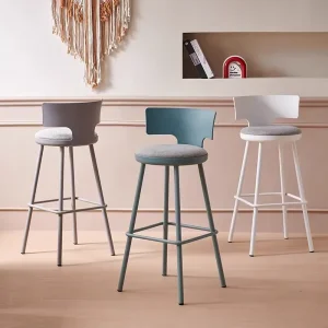 Modern Minimalist Stainless Steel Bar Stools Durable Eco Friendly Water Resistant for Hotel Dining and Living Room Use