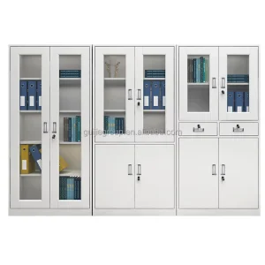 Modern Minimalist Steel Adjustable Double Door Filing Storage Cabinet Office Furniture for Home Office Hospital Durable Space