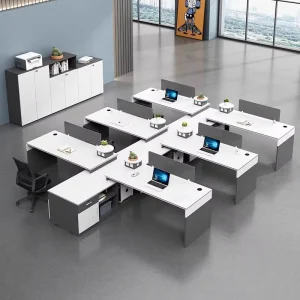 Modern Minimalist Style PVC Material Single Person Partitioned Office Cubicle Office Desk Dedicated