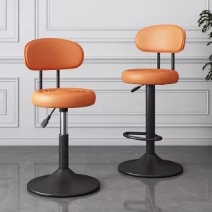 Modern Minimalist Swivel Height Adjustable Ergonomic Dining and Cafe Backrest Chairs Bar Island Stools and Bar Chairs