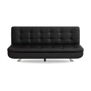Modern Minimalist Three Seat Foldable Dual-Purpose Office Sofa Bed Genuine Leather Sofa for Small Apartment Living Room Hotel