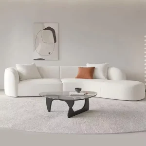 Modern Minimalist Three Seat Genuine Leather L Shape Eco Friendly Living Room Sofa Sets for Apartment and Gym Use