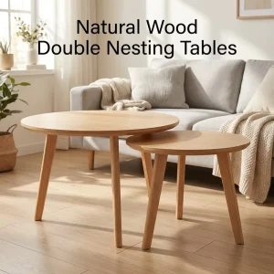 Modern Minimalist Two piece Design Coffee Table, Easy to Clean, Durable, Household Living Room Furniture, Small Unit