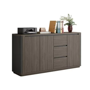 Modern Minimalist Wood Grain Filing Cabinet with Drawer Storage Office Storage Cabinet